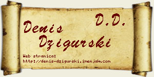 Denis Džigurski vizit kartica